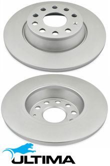 ULTIMA REAR SOLID DISC BRAKE ROTOR SET TO SUIT VOLKSWAGEN BMY BLG CFGB CFGC CBAB BMM 1.4L 2.0L I4