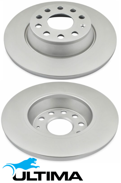 ULTIMA REAR SOLID DISC BRAKE ROTOR SET TO SUIT VOLKSWAGEN GOLF MK.5 AXW BLR BLX BVY 2.0L I4 OD 286MM