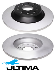ULTIMA REAR SOLID DISC BRAKE ROTORS TO SUIT VOLKSWAGEN MK.7 CLHA DCYA DGCA DDYA 1.6L 2.0 I4 OD 300MM