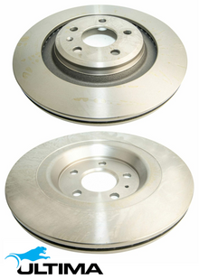 ULTIMA REAR VENTED DISC BRAKE ROTOR SET TO SUIT AUDI A5 8T CCWA 3.0L V6 TO 10/2010 CONVERTIBLE ONLY