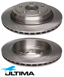 ULTIMA REAR VENTED DISC BRAKE ROTOR SET TO SUIT JEEP CHEROKEE KL EHB 3.2L V6 SUITS BLACKHAWK MODEL