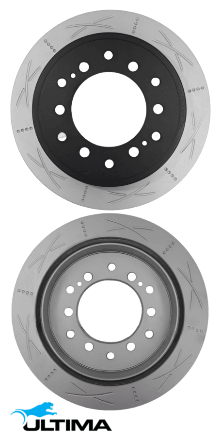 ULTIMA REAR DISC BRAKE ROTOR SET TO SUIT TOYOTA PRADO GRJ120R GRJ121R 1GR-FE 4.0L V6