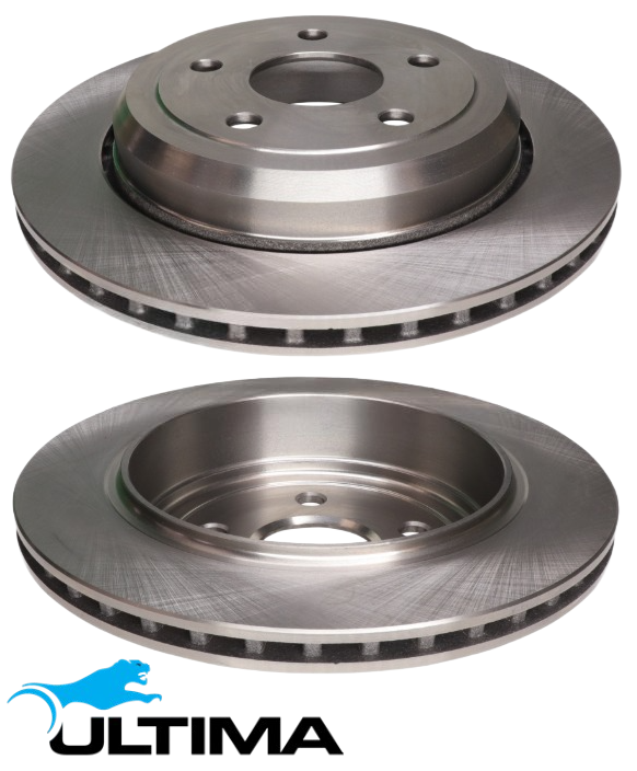 REAR VENTED DISC BRAKE ROTOR SET FOR JEEP GRAND CHEROKEE WK ERB 3.6L V6 FOR 18" WHEELS EXCL. SUMMIT