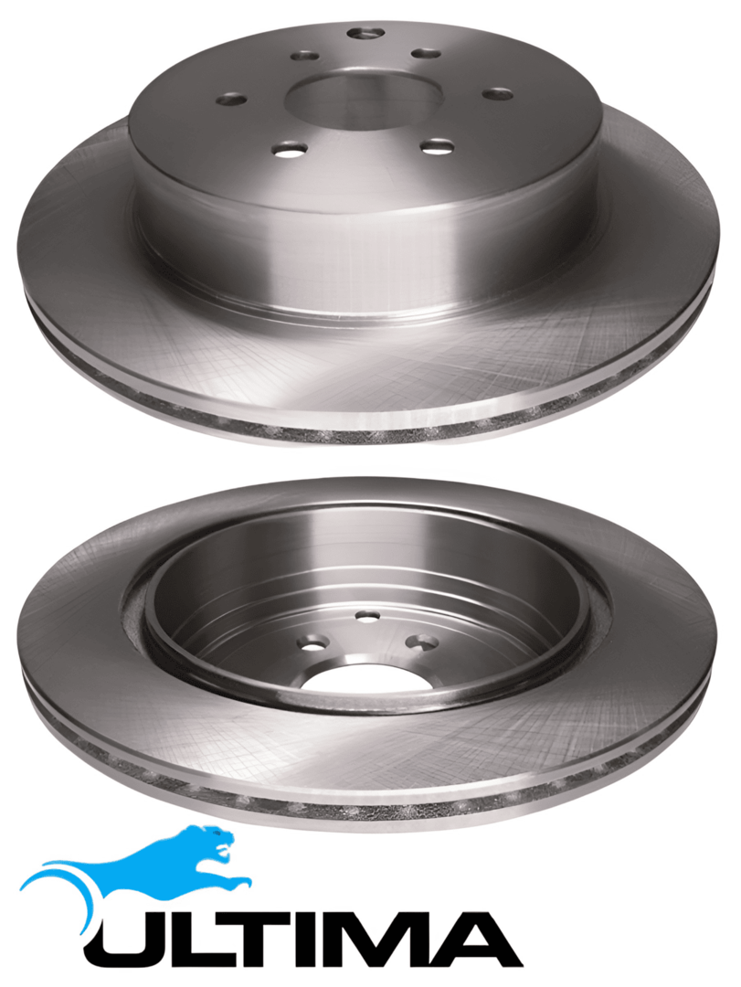 ULTIMA REAR VENTED DISC BRAKE ROTORS FOR NISSAN NAVARA D40 VQ40DE V9X 3.0L 4.0L V6 SUITS 17'' WHEELS