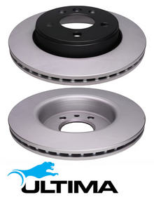 ULTIMA REAR VENTED DISC BRAKE ROTOR SET FOR VOLKSWAGEN CRAFTER SY DAWA 2.0L I4 EXCEPT 50 TDI MODELS
