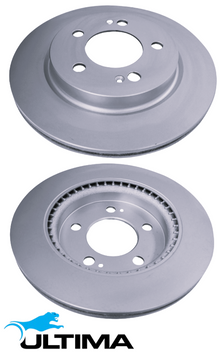 ULTIMA REAR VENTED DISC BRAKE ROTORS TO SUIT SSANGYONG MUSSO Q201 Q215 Q261 D22DTR 2.2L I4 XLV MODEL