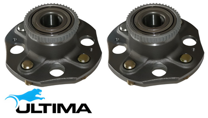 2 X ULTIMA REAR WHEEL HUB AND BEARING ASSEMBLY TO SUIT HONDA ACCORD CG CK F23A1 F23Z2 2.3L I4 4 STUD