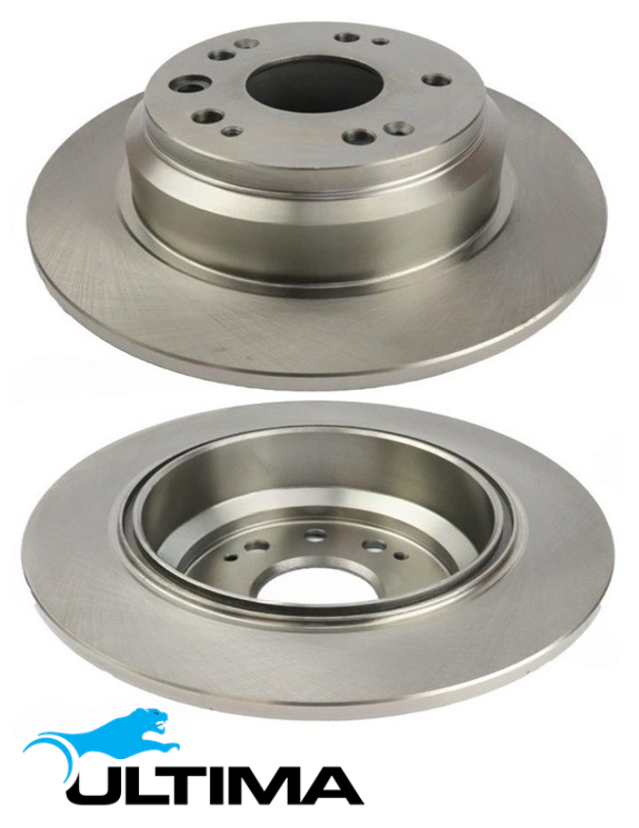 ULTIMA REAR SOLID DISC BRAKE ROTORS TO SUIT HONDA ODYSSEY RB K24A K24A6 2.4 I4 TILL 11/2005 OD 282MM