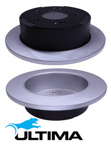 ULTIMA SOLID REAR DISC BRAKE ROTOR SET TO SUIT SSANGYONG KORANDO C200 M172.950 OM671.950 2.0L I4