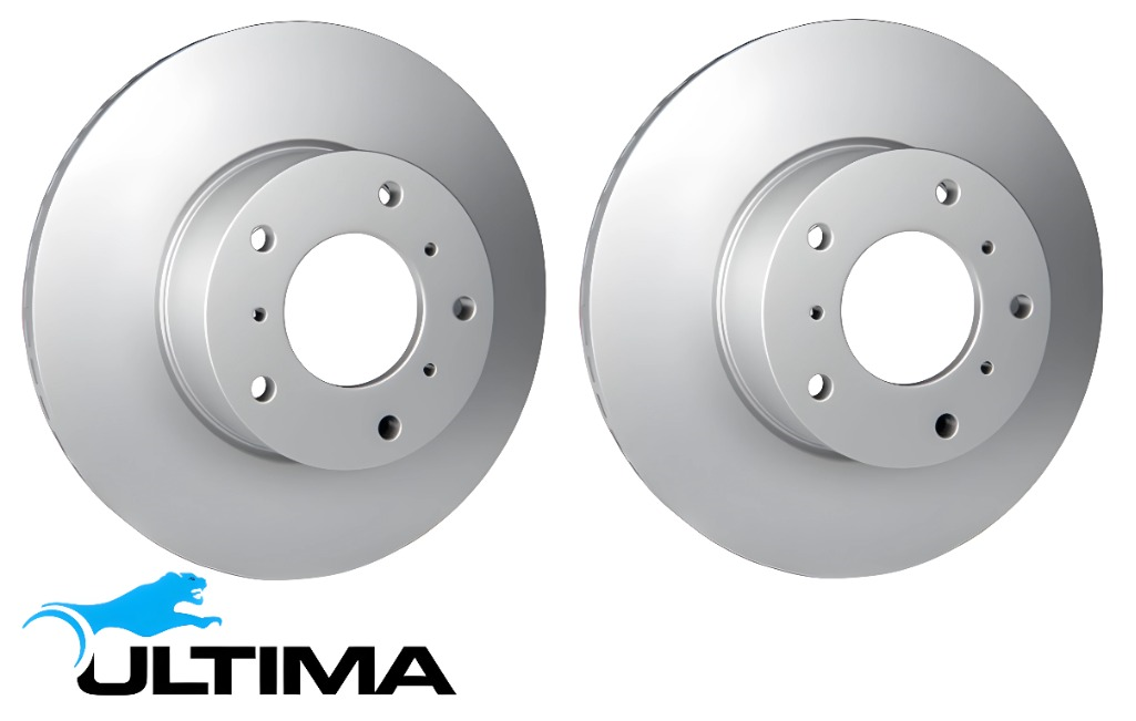 ULTIMA REAR SOLID DISC BRAKE ROTOR SET TO SUIT HONDA ODYSSEY RA F22B F22B6 2.2L I4 OD 282MM