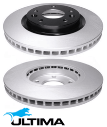 ULTIMA FRONT VENTED DISC BRAKE ROTOR SET TO SUIT NISSAN QASHQAI J11 MR20DD 2.0L I4 SCREW HOLES