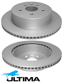 ULTIMA VENTED REAR DISC BRAKE ROTOR SET TO SUIT TOYOTA CROWN UZS186R 3UZ-FE 4.3L V8